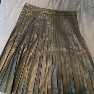 Rebecca Taylor pleated faux leather skirt